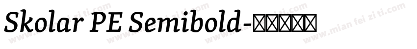 Skolar PE Semibold字体转换